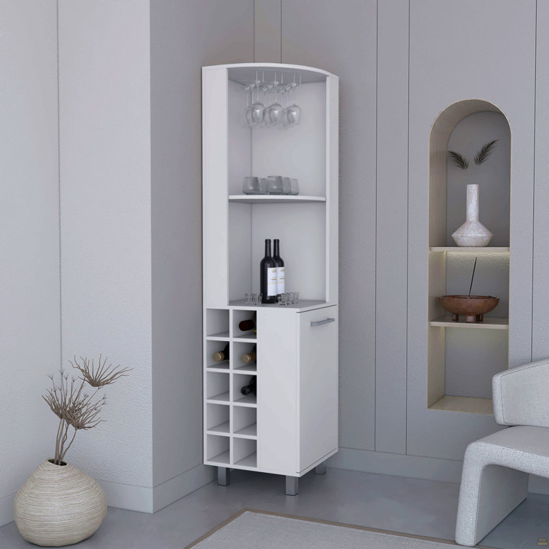 Armoire de bar Kaia, Blanc