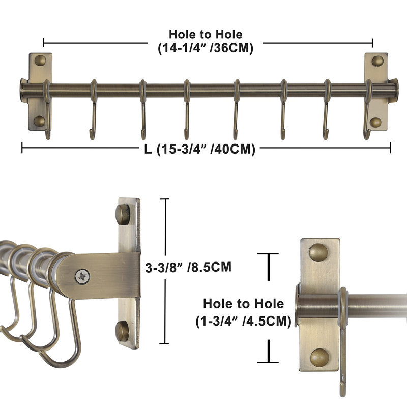 Kitchen Utensil Holder Hanger, Bronze
