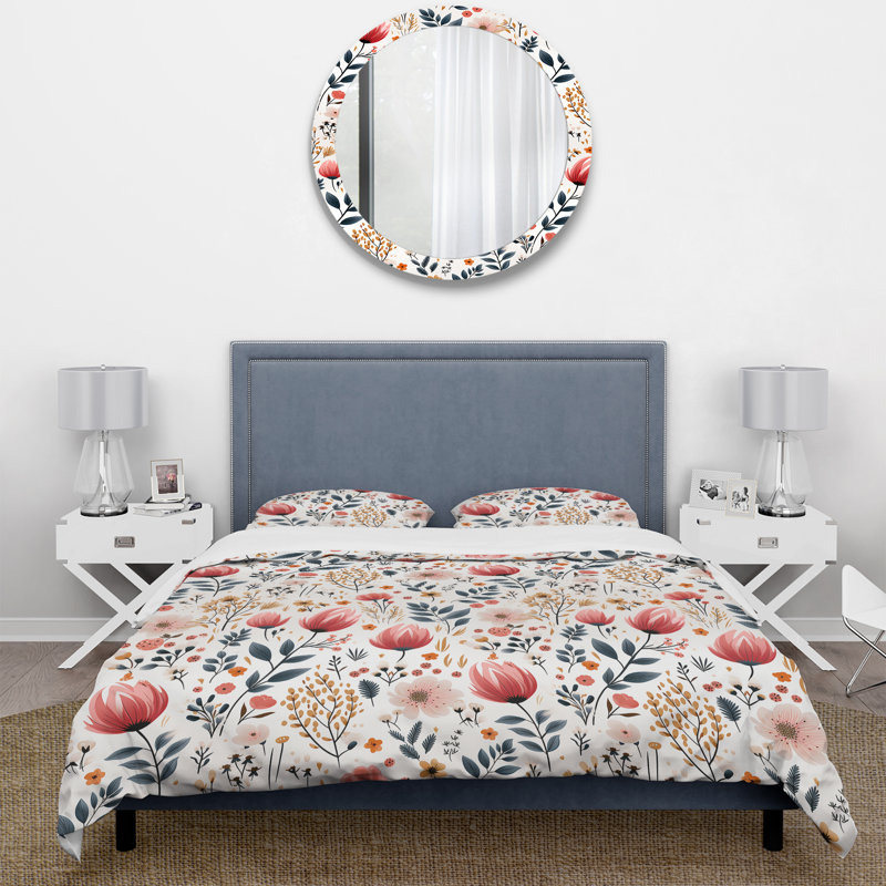 Ensemble de housse de couette Mattilyn, Housse de couette simple + 1 taie décorative stan