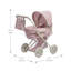 Teamson Kids Princess Baby Doll Pram Stroller with Retractable Canopy and Storage Basket-106880391