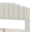 Upholstered Wooden Bed Frame With Vertical Channel Tufted Headboard & Footboard-110330435-110330436