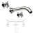 BathSelect Taranto Wall Mount 3-Piece Chrome Faucet Set