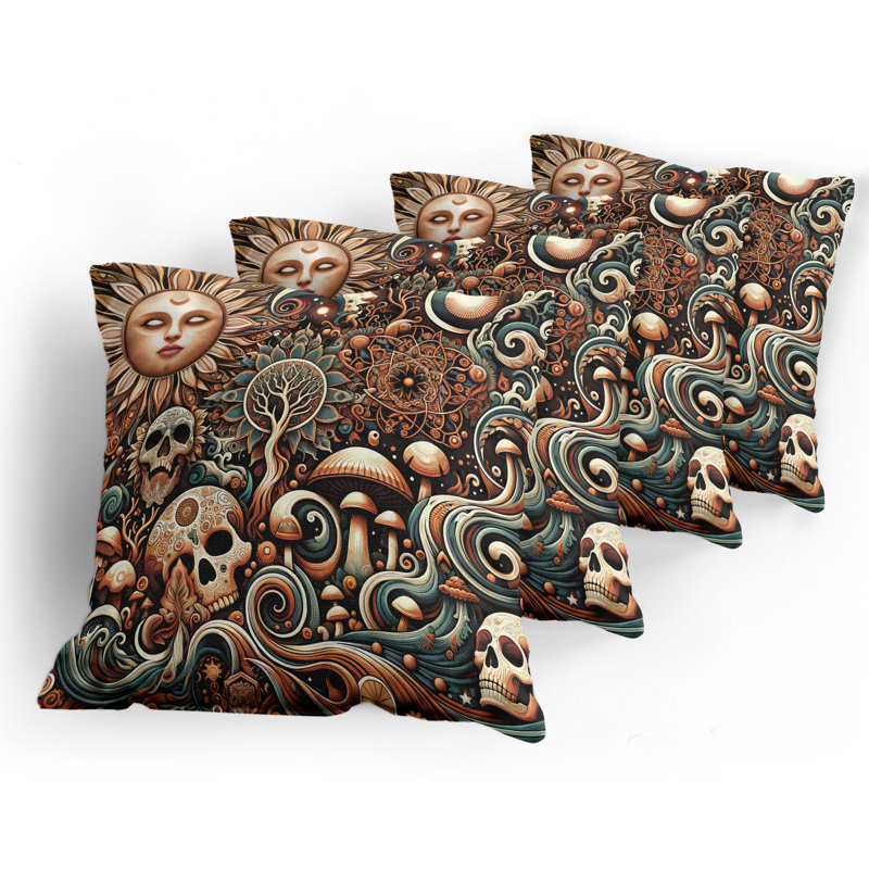 Fabric Reversible Throw Pillow, 20"H x 20"W