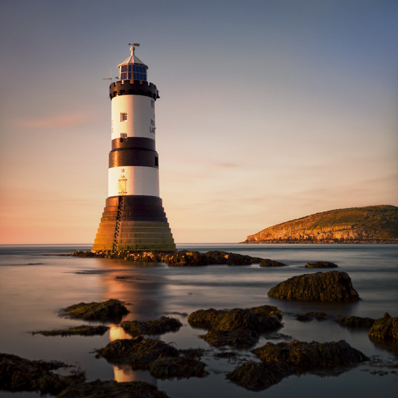 Lighthouse At Sunset by EllenMoran - Wrapped Canvas Print, 76cm H x 76cm W