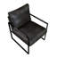 Fauteuil d'appoint moderne avec siège rembourré en similicuir, structure en métal, style 1P, confort, durabilité, élégance-1523636291