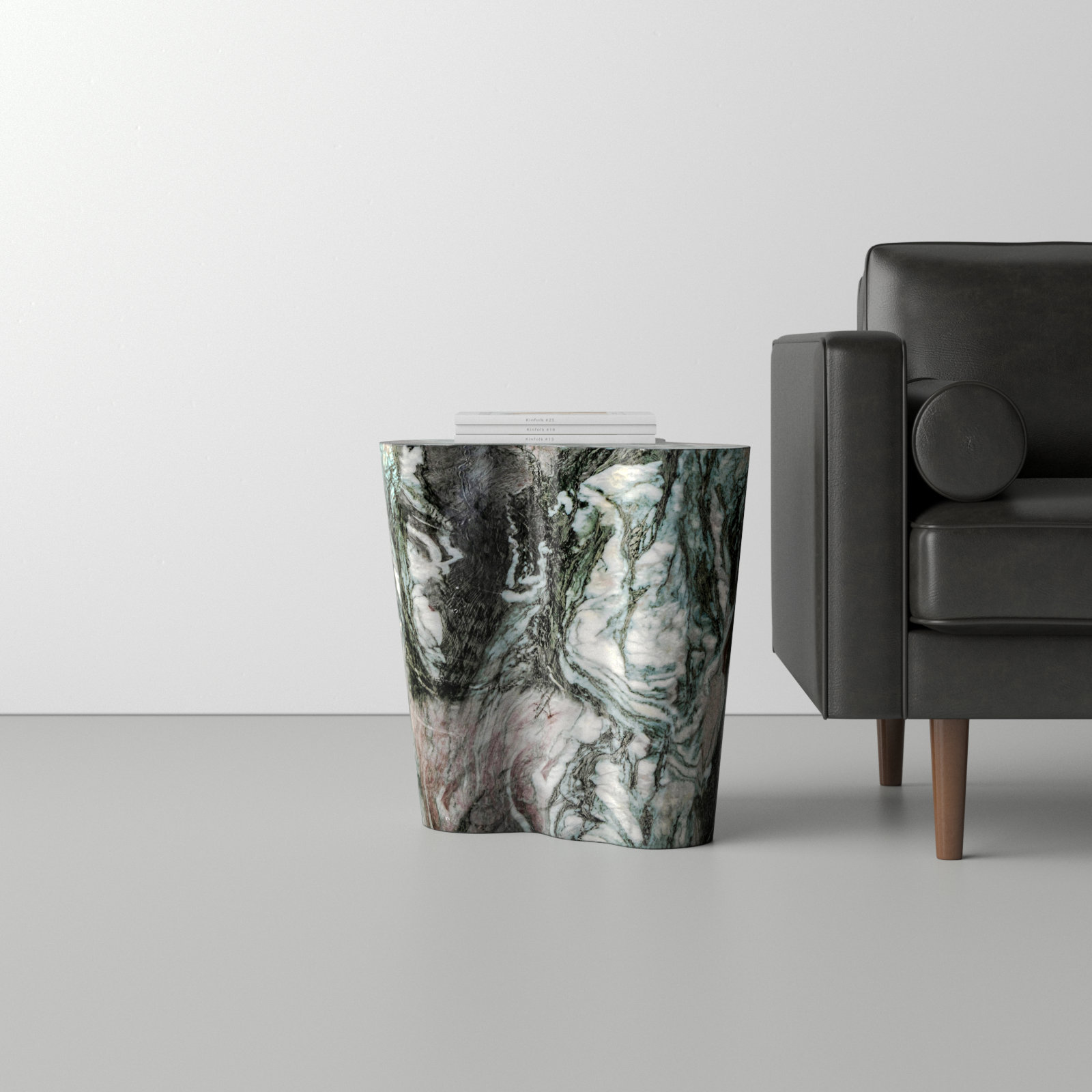 Barrett End Table, Gray/Blush, 22" H x 22" W x 18" D
