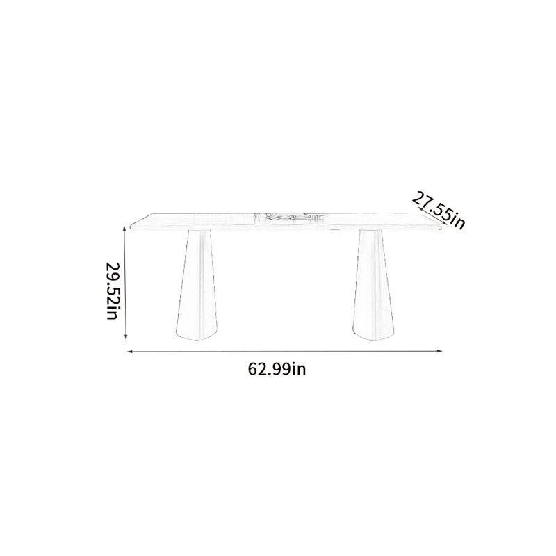 Nardulli, H 29,52 po x L 62,99 po x l 27,55 po
