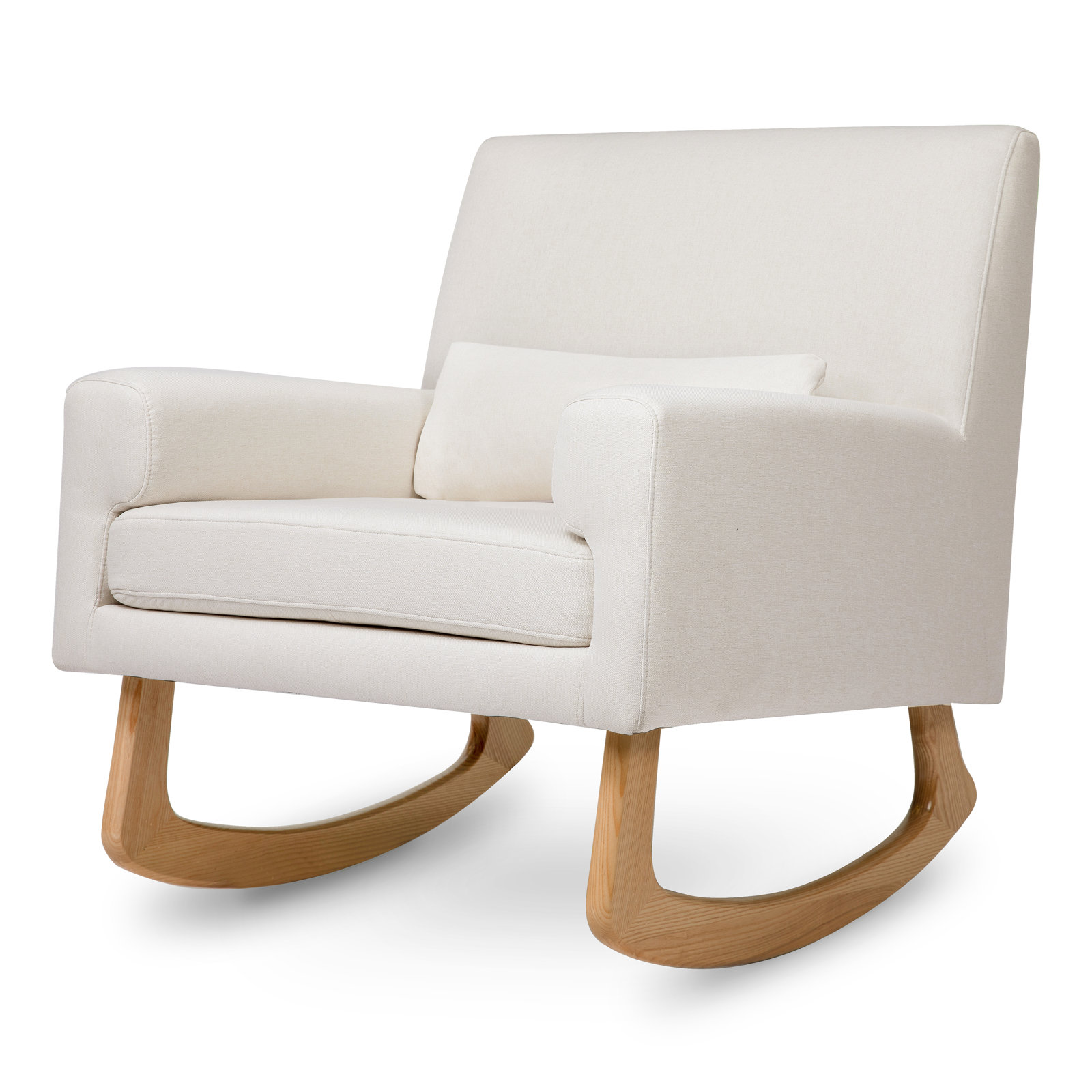 Sleepytime Rocking Chair, Light, White Polyester
