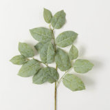 Artificial Long Lemon Leaf Spray ; Green