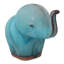 Duangkamol Turquoise Elephant Child Celadon Ceramic Figurine