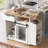 Pet-Friendly Kitchen Island End Table with Sliding Doors and Ample Storage
