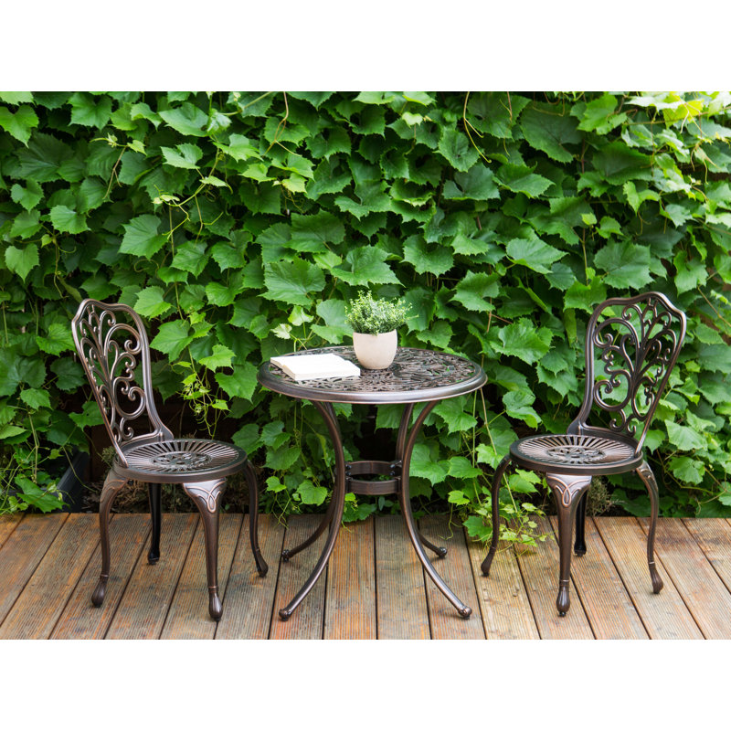 Hewes Round Metal Outdoor Bistro Table , 26.8cm cm W 26.8cm cm D