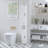 Tall Bathroom Storage Cabinet With Adjustable Shelves, Slim 2 Doors Freestanding Cabinet