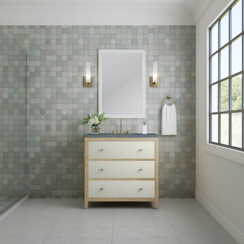 Celeste 36'' W Single Vanity, Parisian Blue, 8" Widespread
