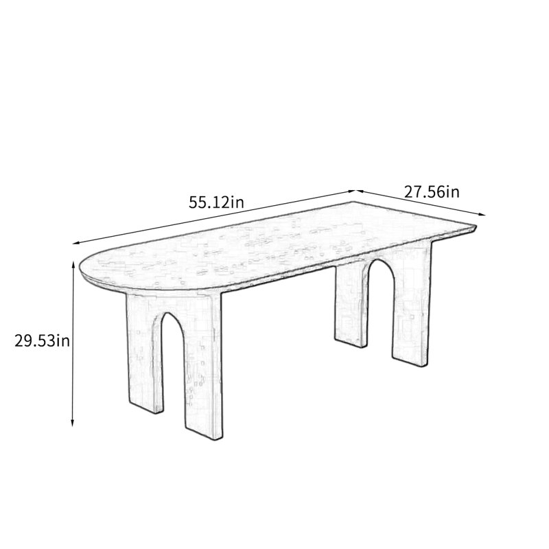 Table de salle à manger demi-cercle en chêne rouge French Retro., H 29,53 po x L 55,12 po x l 27,56 po