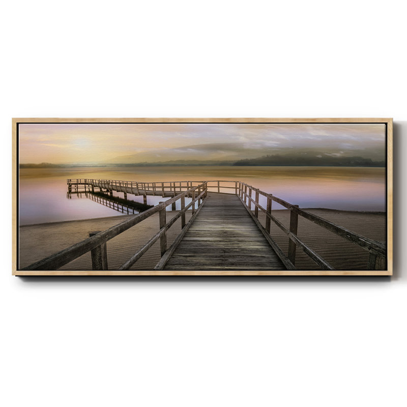 «Morning on the Lake», toile encadrée, H 20 po x l 50 po