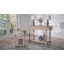 Console bali & pari Liba - Table d'appoint à 3 tiroirs avec détails festonnés et rangement ouvert pour le couloir, le vestibule ou le salon
