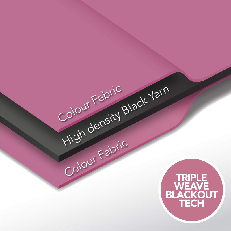 Abriah Blackout Curtain Pair, 55cm Width x 175cm Drop
