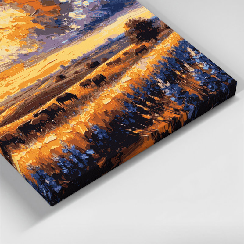 USA State Texas Brown Canvas Wall Art, 32" H x 32" W