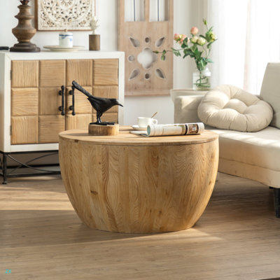 Table basse 31,50 "en forme de seau de style rétro pour bureau, salle à manger et salon