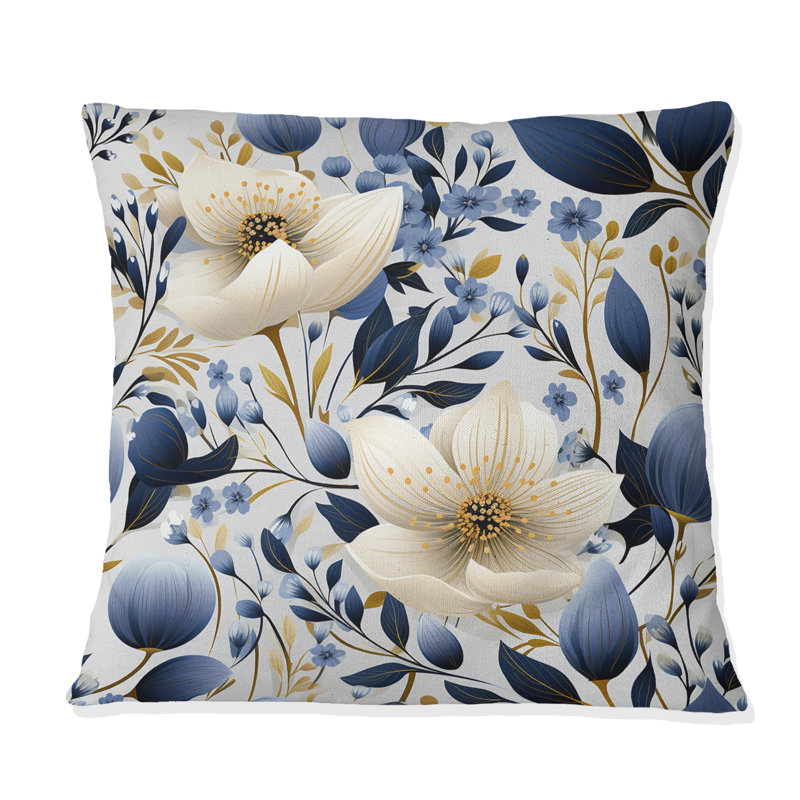 Coussin Blue & White Mystic Reverie, 16 po x 16 po