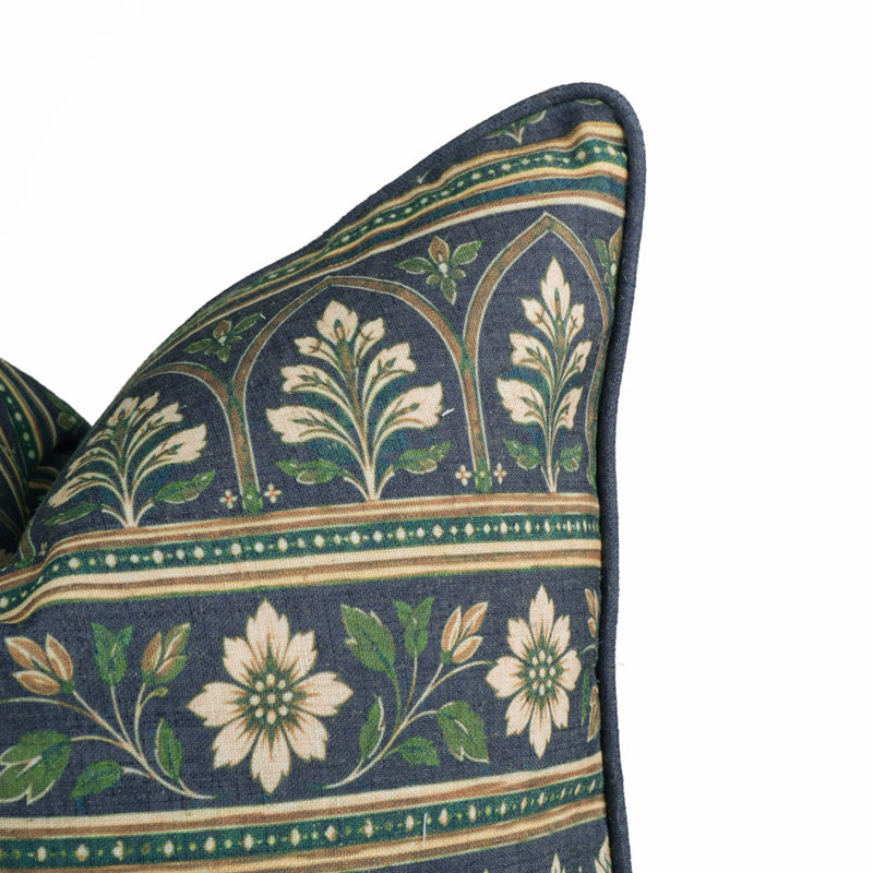 Floral Linen Pillow Cover, 22X22