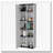 White and Black 1-Door Multistorage Kitchen Pantry-467089623