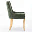 Chaises de salle à manger en chenille olive, style américain, 2 pièces, garniture dorée et pieds incurvés, revêtues de mousse pour la zone 2, chaises classiques classiques modernes, espace de revêtement confortable Rivet, une pièce