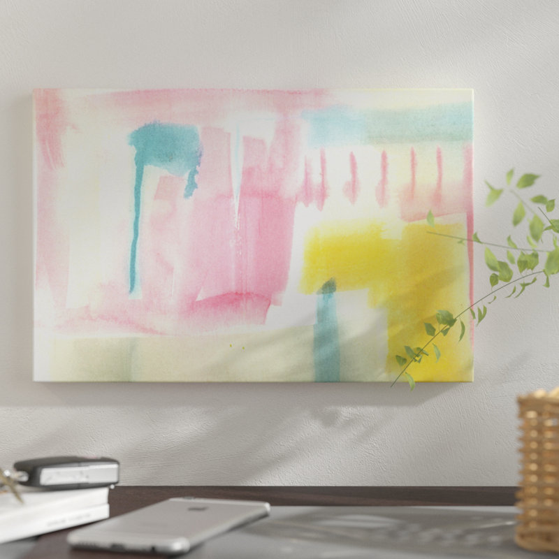 «Pastel Luxe III», reproduction sur toile, H 8 po x l 12 po x P 0,75 po, Pas de tapis, Toile tendue