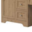 Meuble-lavabo double 84 po, 2 lavabos en céramique et comptoir en pierre d'ingénierie, grand meuble-lavabo de rangement avec boutons en métal argenté et 6 tiroirs, fermeture en douceur, bois 84 po