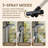 12" Rectangular Dual Shower Head Combo with 6-Spray Handheld Shower Wall Mount Matte Black-122060554