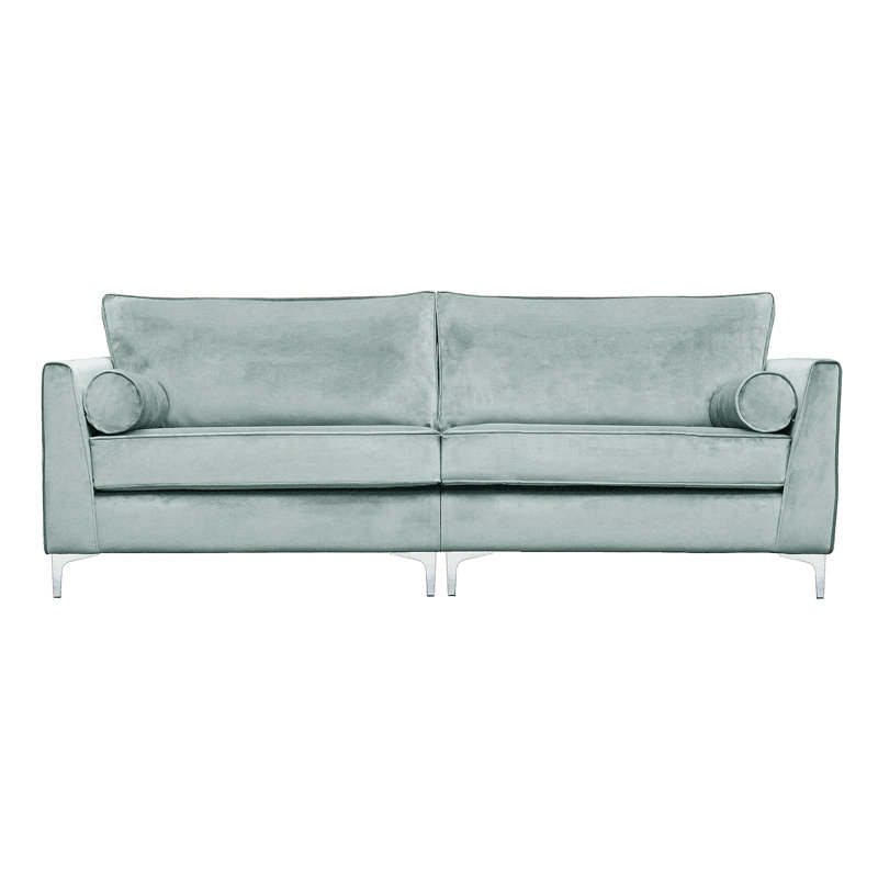 Giancarlo 4 Seater Velvet Sofa, Light Blue