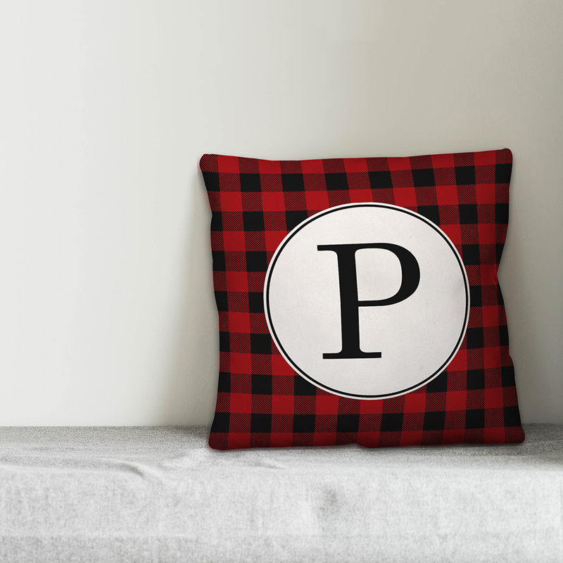 Plaid Throw Pillow, P