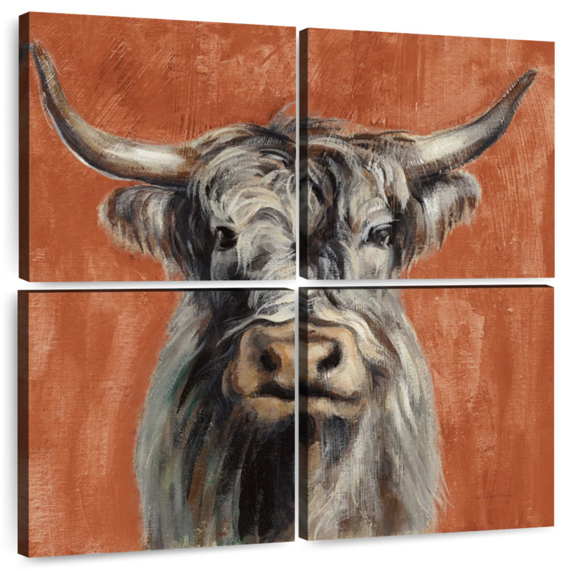 Brampt Highland Cow On Terracotta