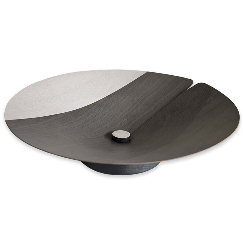 LIGNIS® Nelumbo Wood Sweet Bowl, White/Grey