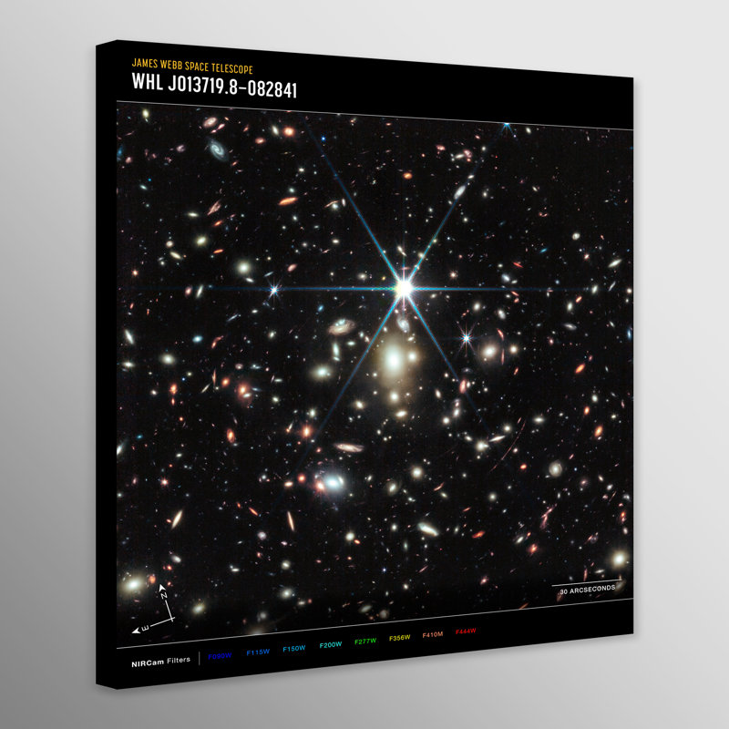 NASA - James Webb Telescope - Sunrise Arc Compass - Print on Canvas, 76cm H x 76cm W x 4cm D