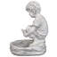 Statue Boy Holding Turtle Bird Bath