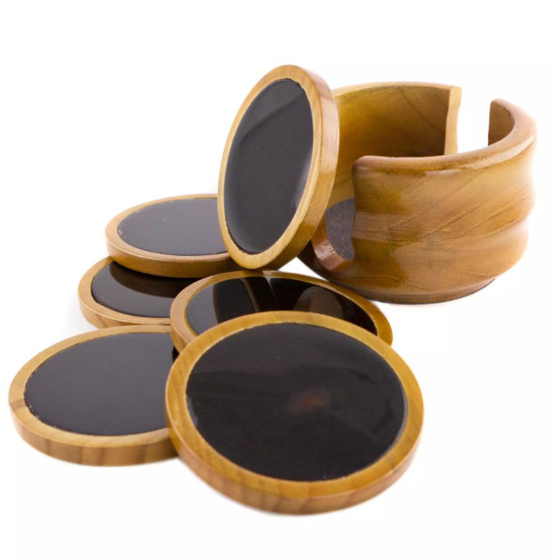 Ensemble de sous-verres 7 pièces avec support