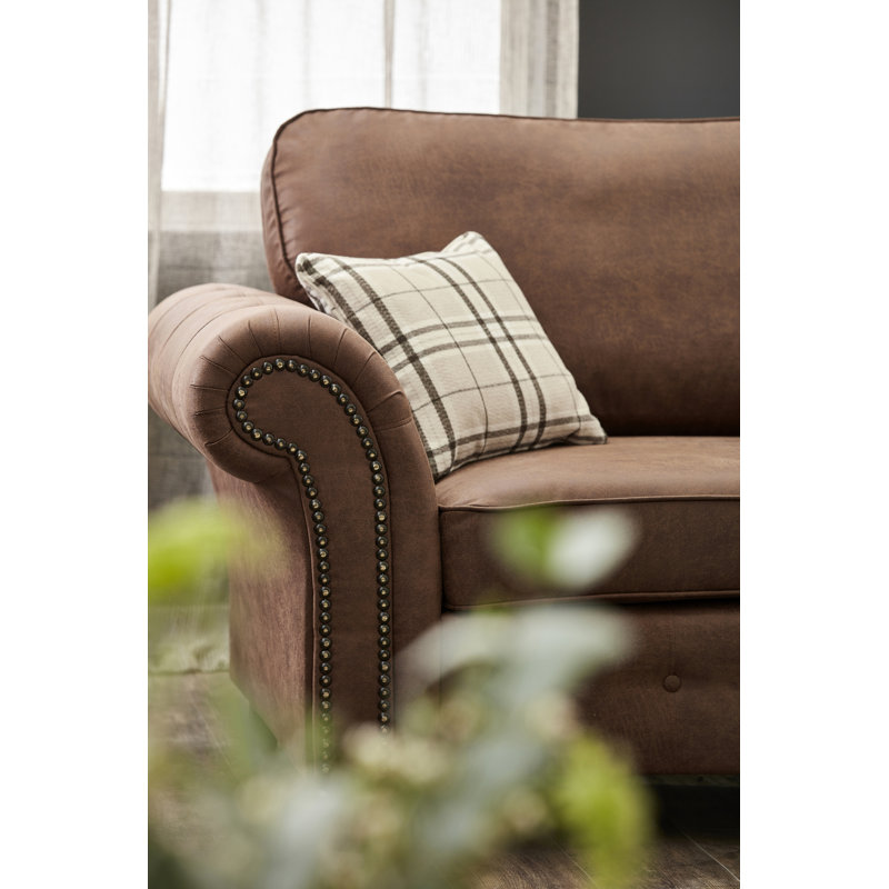 Bodnar Faux Leather Armchair, Brown