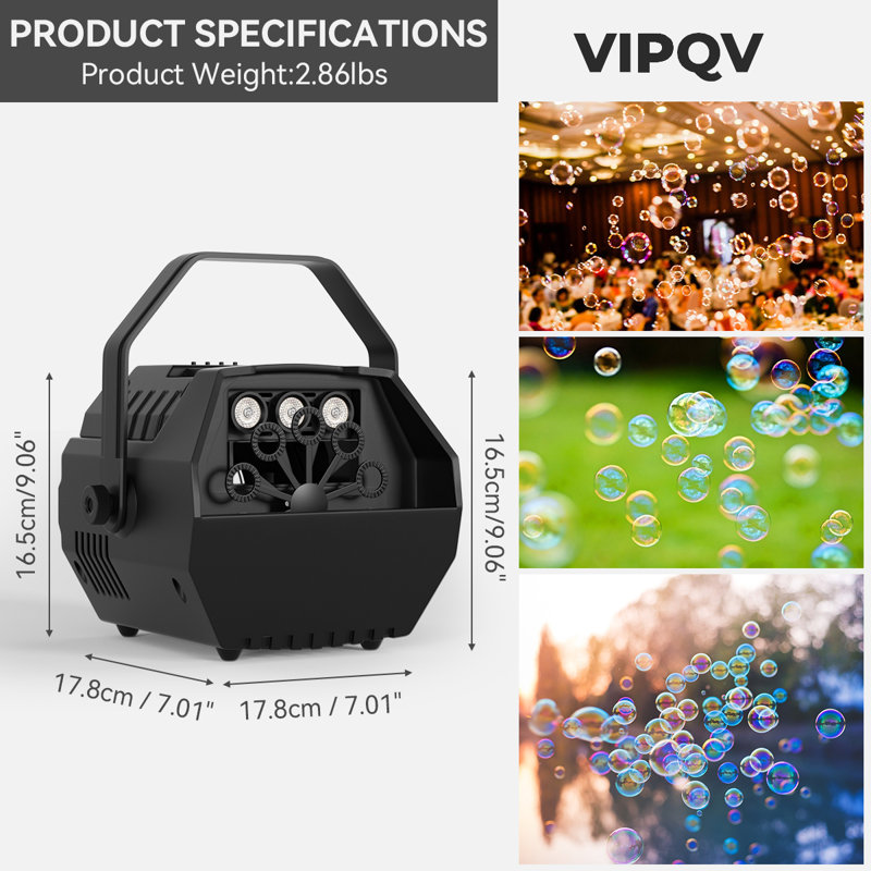 Automatic Bubble Machine With RGB LED Light