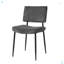 Chaise de salle à manger moderne en velours avec revêtement en tissu