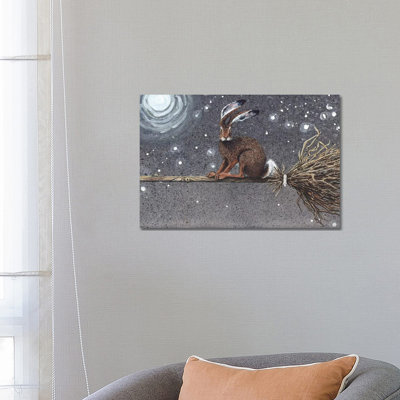 Flyaway Hare by Maggie Vandewalle - Wrapped Canvas Print