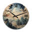 Horloge murale en bois massif Manoish-893463184