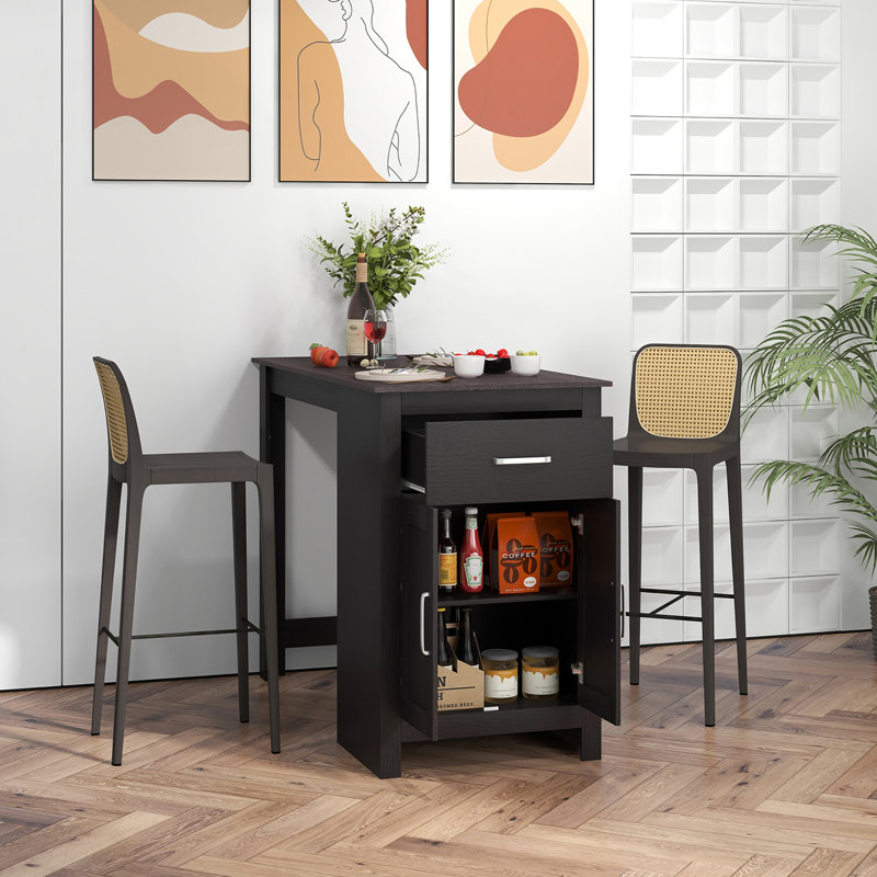 Artemie Dining Table, Dark Grey, Black