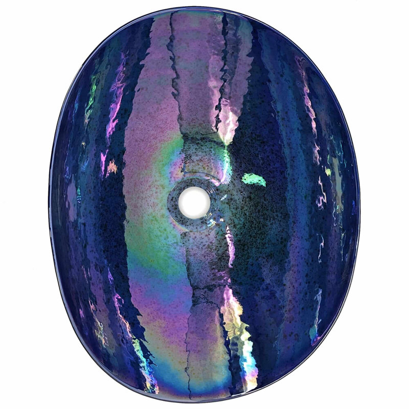 13.75'' L Bathroom Sink, Celestial Blue