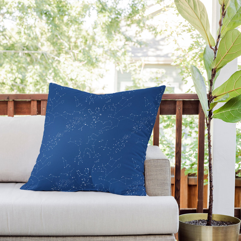  Coussin décoratif intérieur / extérieur en polyester à forme géométrique, 26 po x 26 po