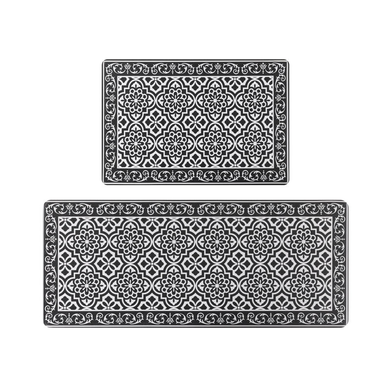 Tapis de cuisine antidérapant et antidérapant, Black