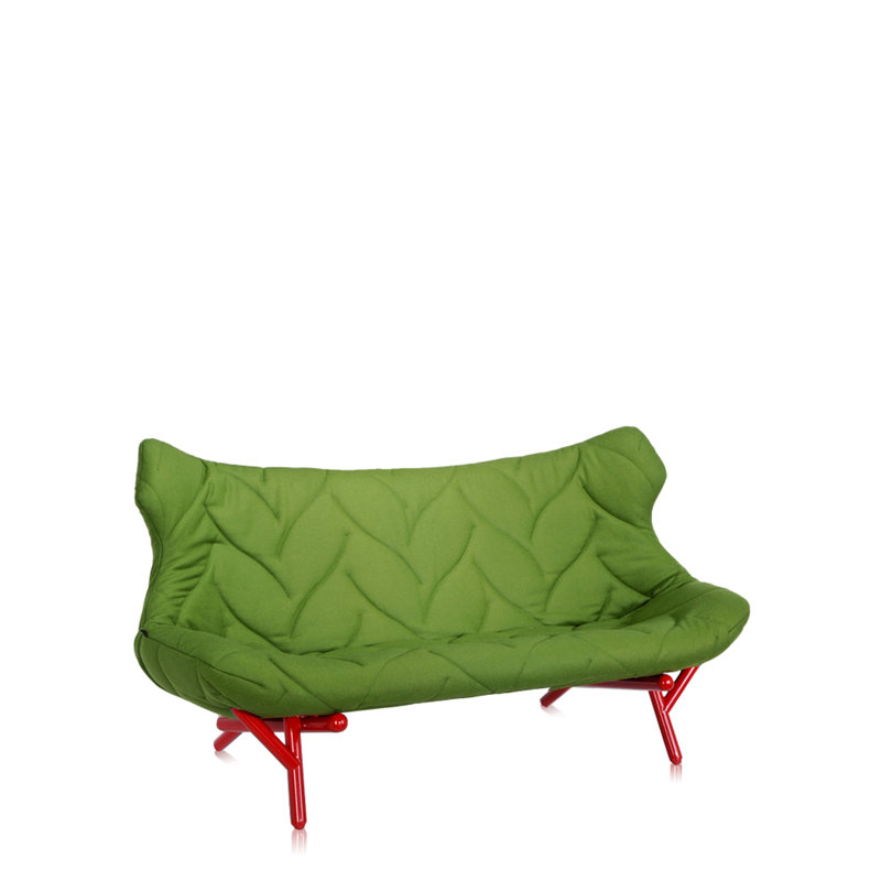 Foliage Loveseat, Red, Green Trevira™