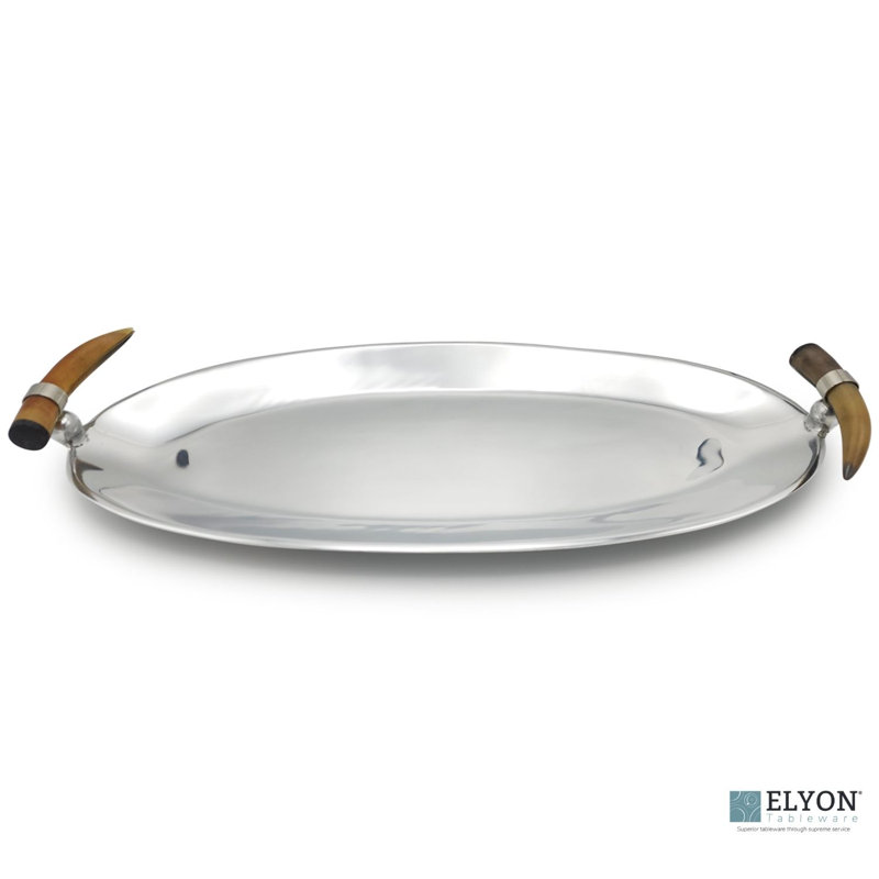 Plateau de service ovale 22 po Savanna Elegance