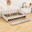 Aarah Linen Upholstered Platform Bed with Twin Size Trundle and USB-1201044639